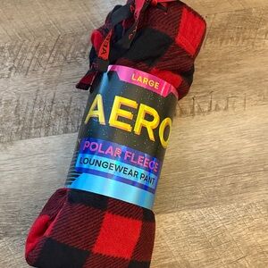 Aeropostale Red and Black Fleece Lounge Pants